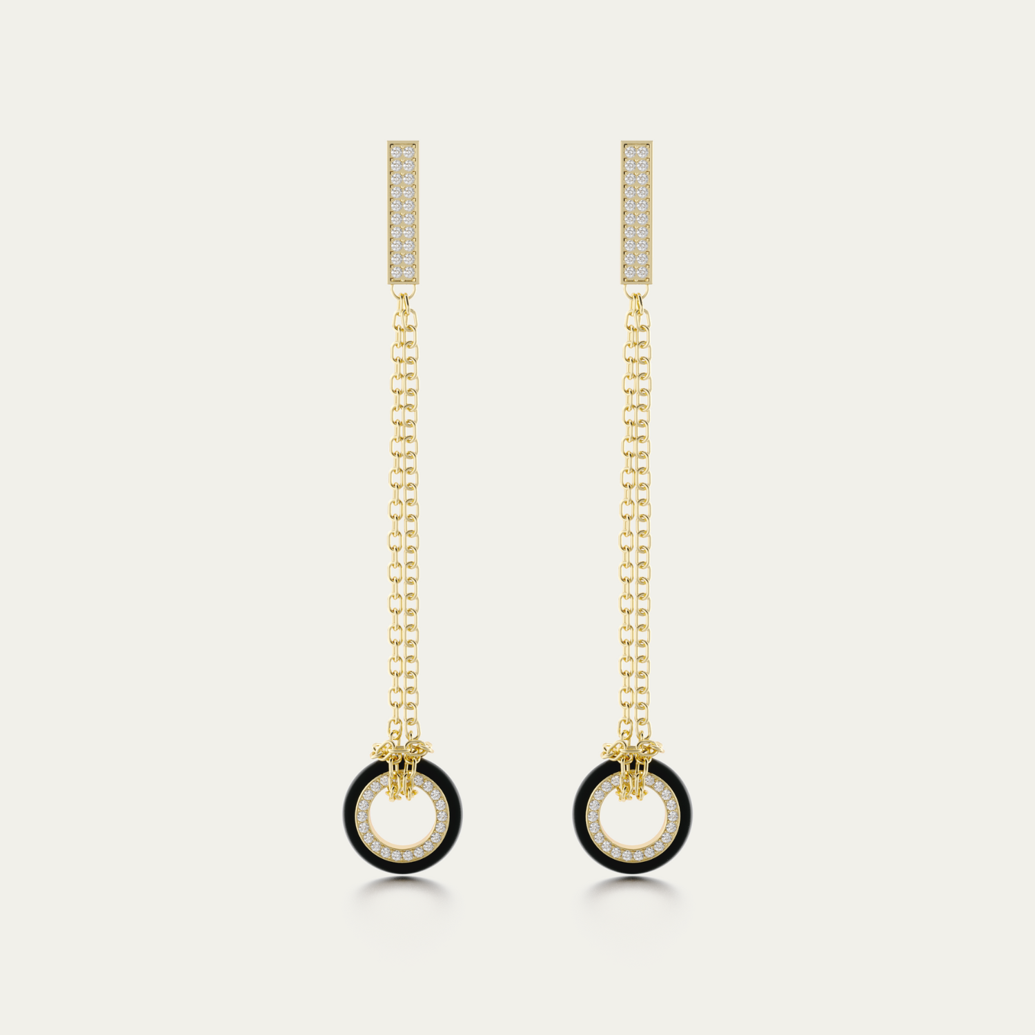 RUBBER ME WHEEL LONG EARRINGS