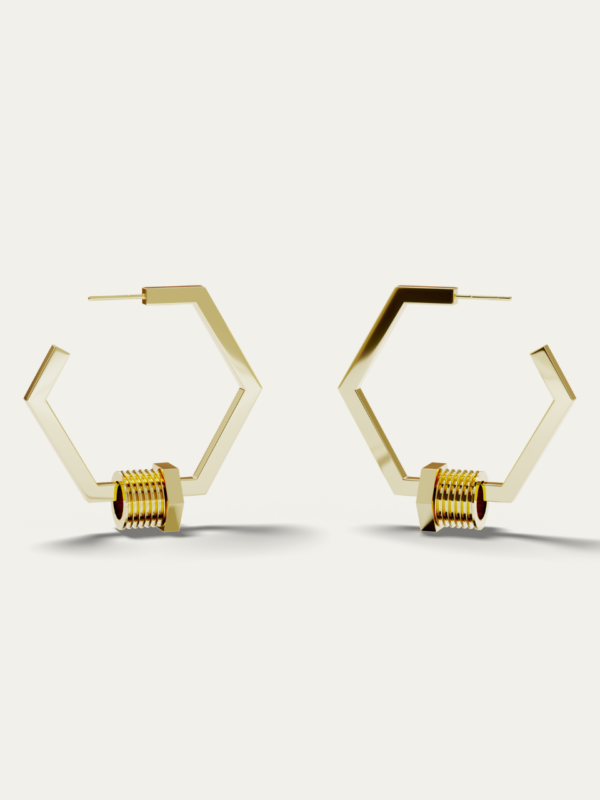 NUT  EARRINGS - Image 2