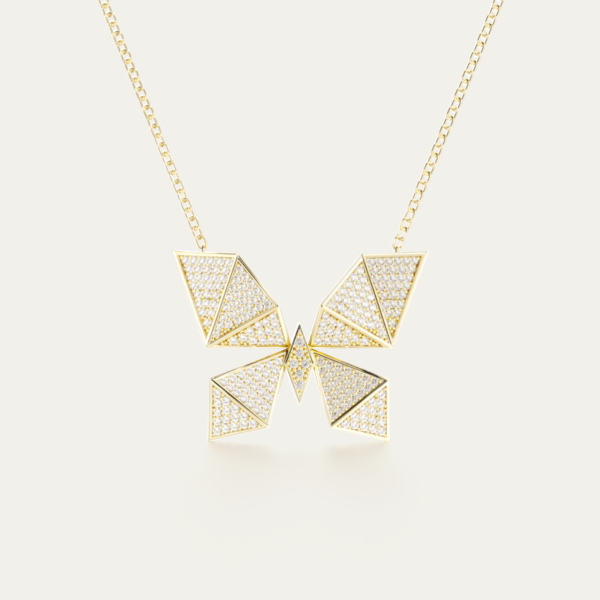 Vol O Vent DOUBLE SIDED - PAVED NECKLACE, L MODEL