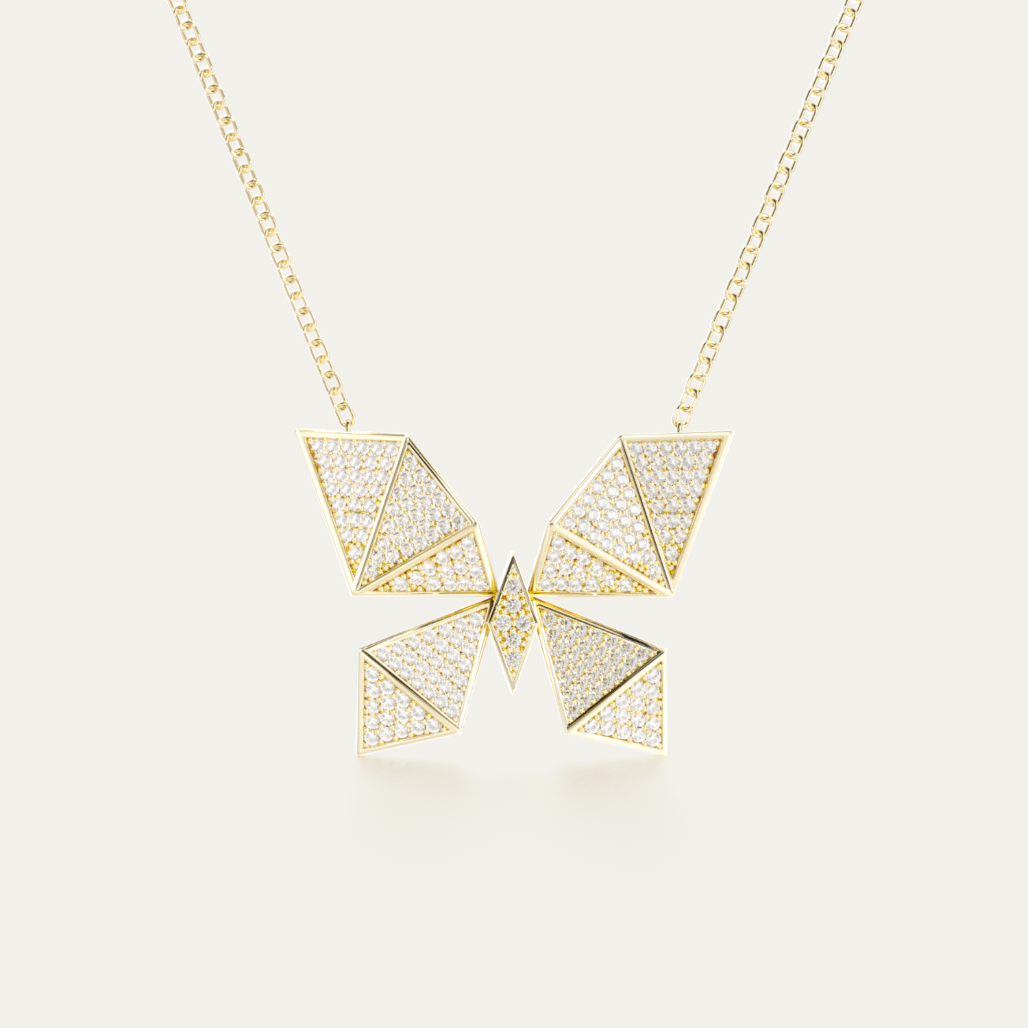 Vol O Vent DOUBLE SIDED – PAVED NECKLACE, L MODEL