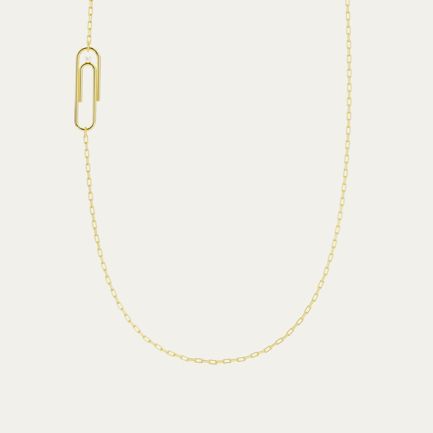 CLIP LONG NECKLACE , L CLIP