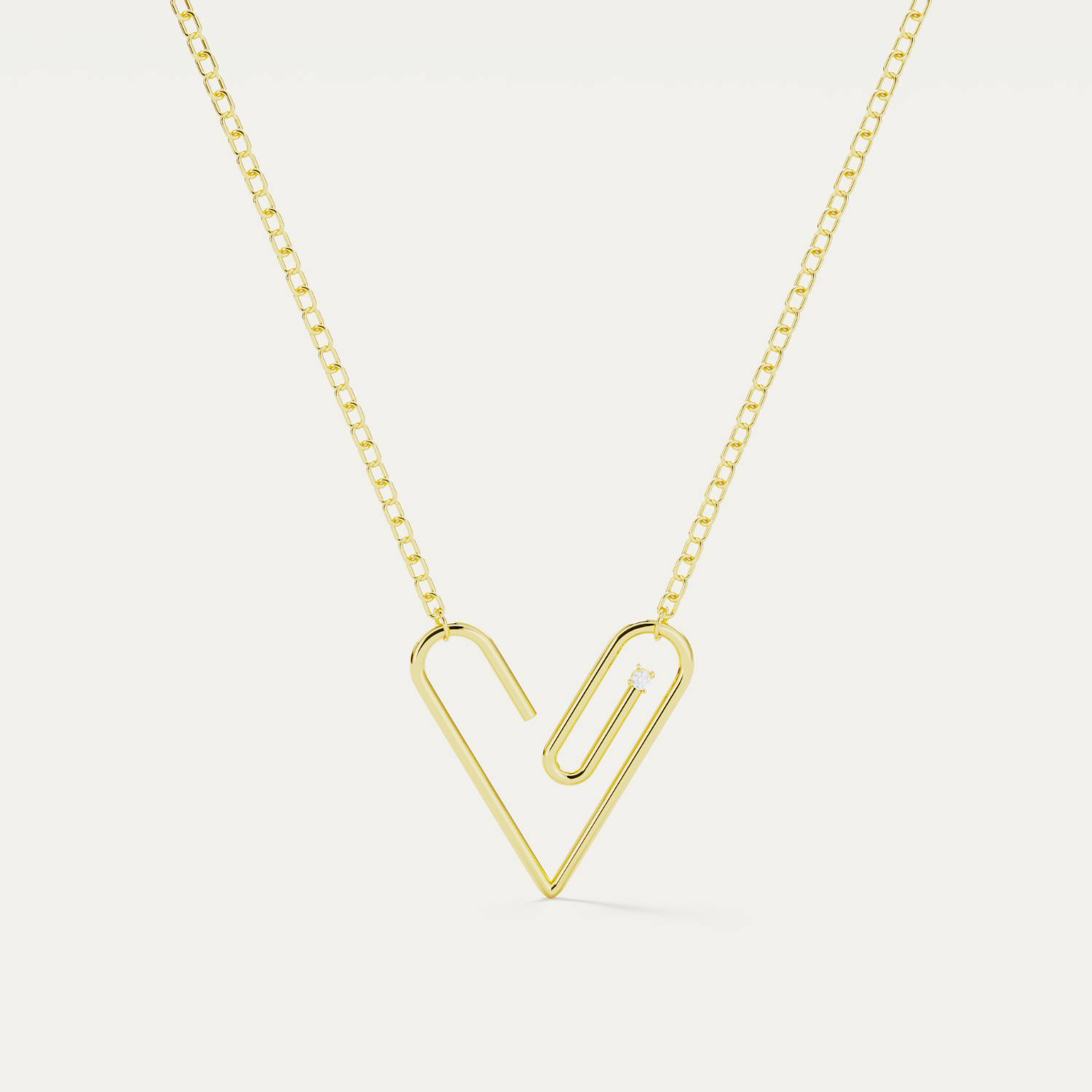 CLIP HEART NECKLACE