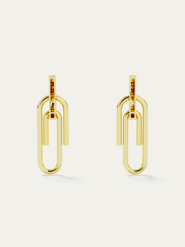 CLIP HALF DIAMOND EARRINGS - Image 3